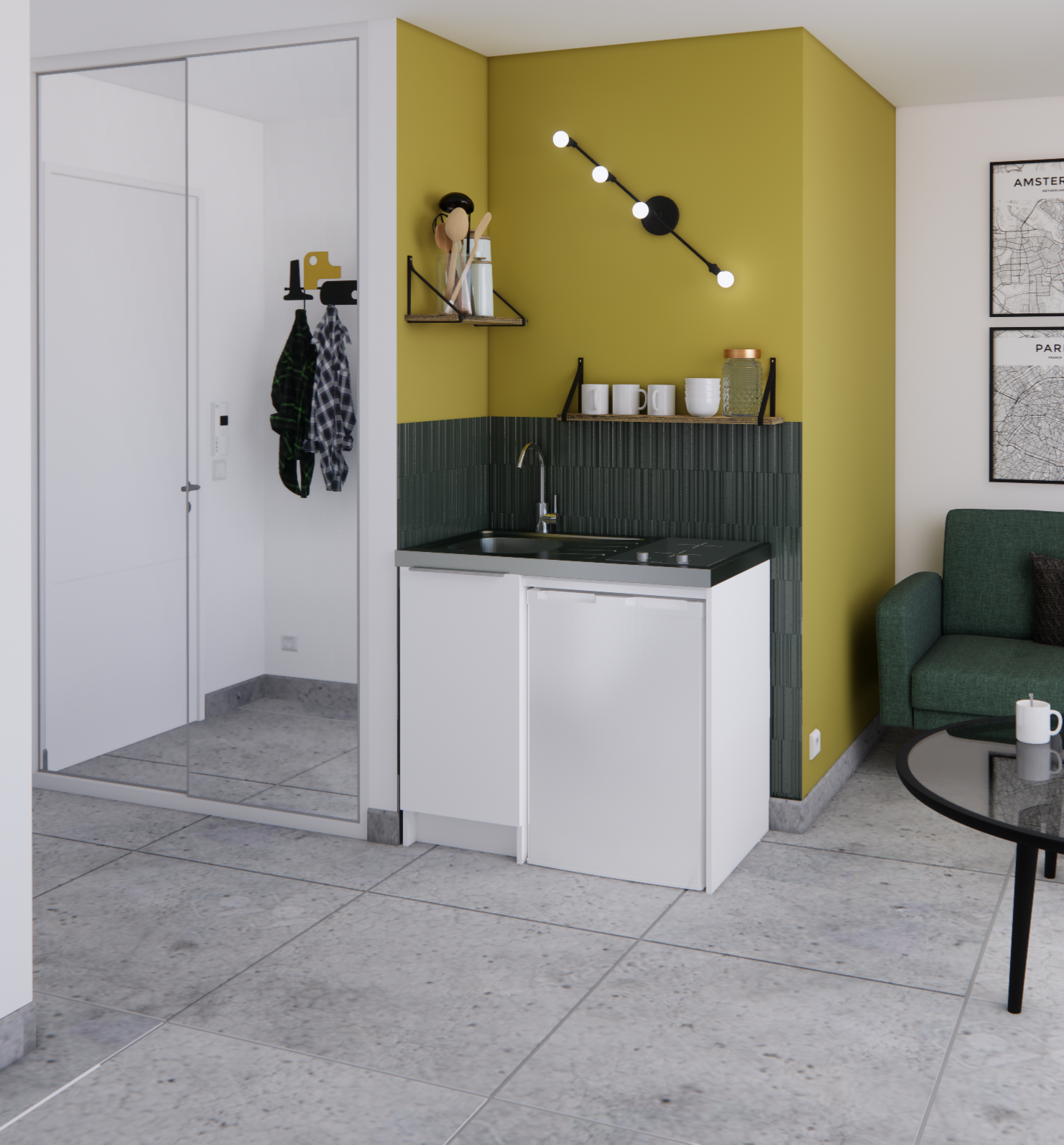 cuisinettte boreale vitro 120cm
